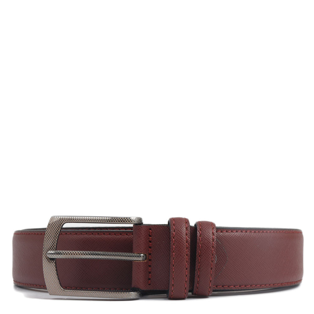 Roncato saffiano belt with worked buckle