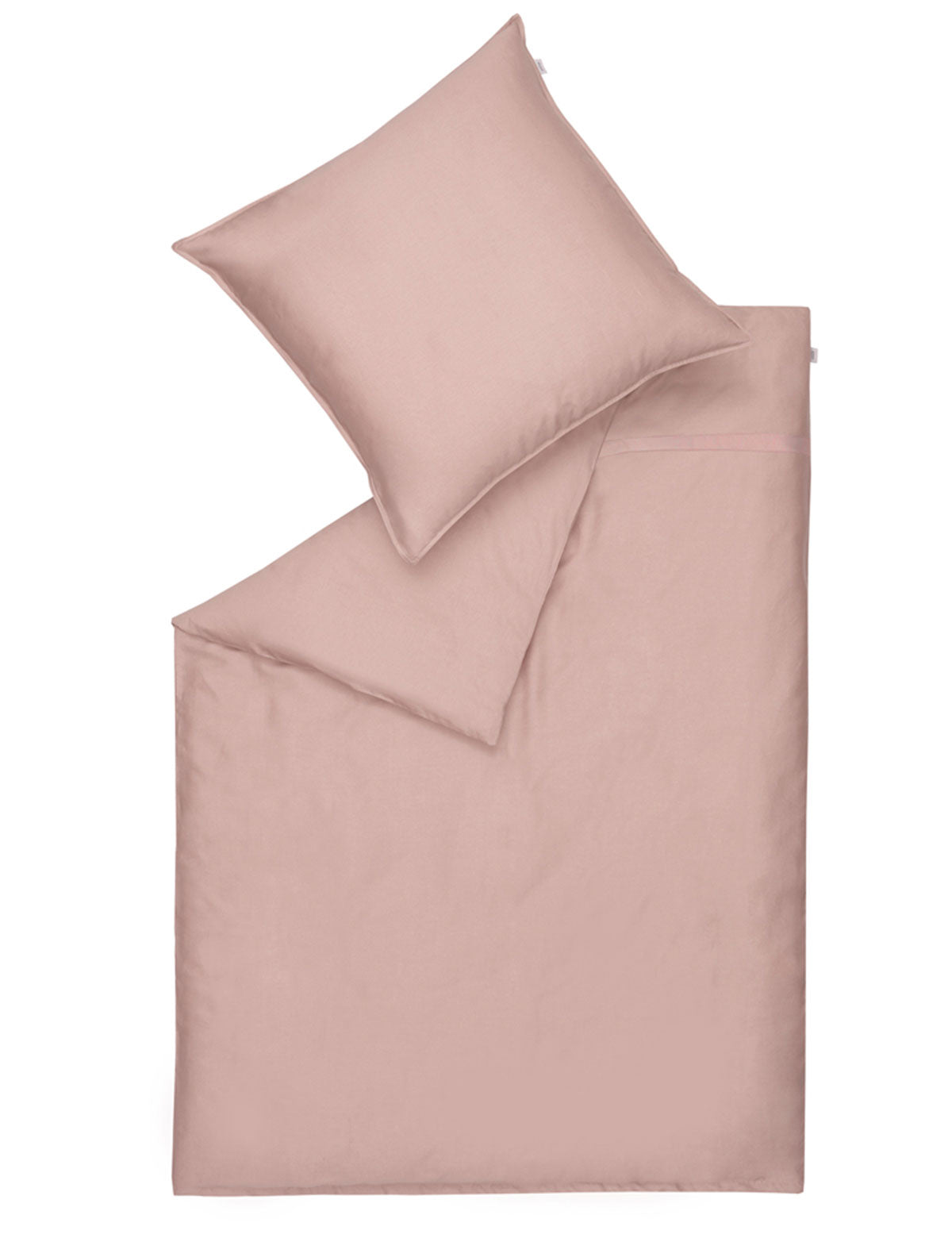 Set copripiumino e federa Schöner Wohnen Pure 135x200 cm Rose