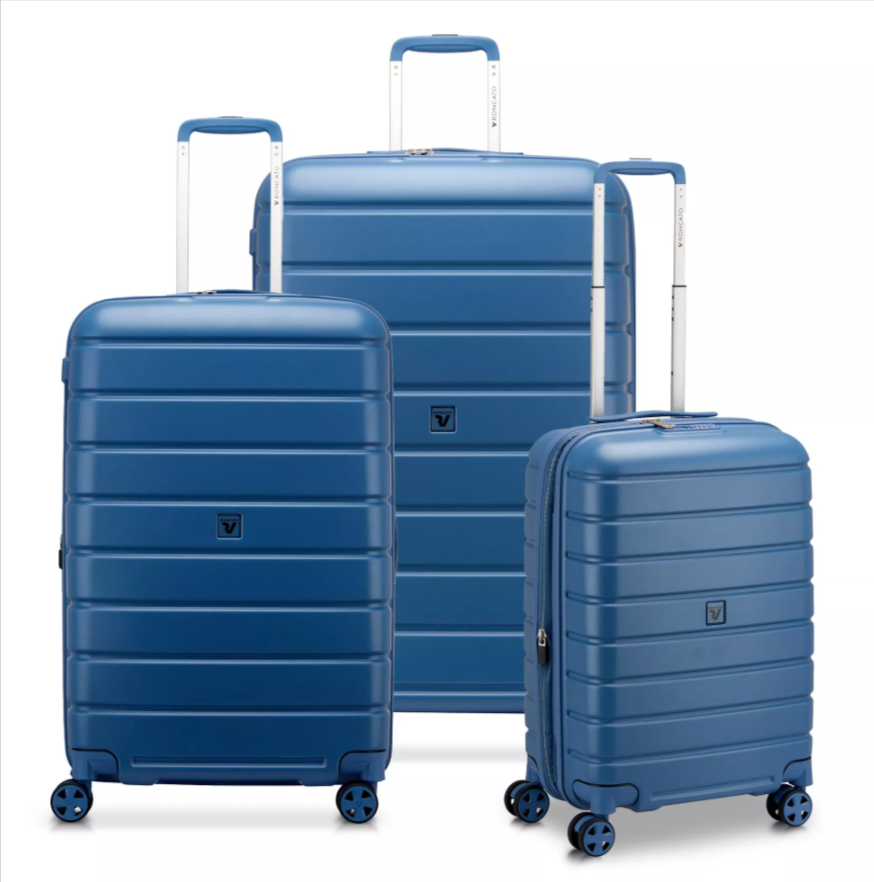 Set trolley Roncato Relife 4 ruote removibili Blu Retrò