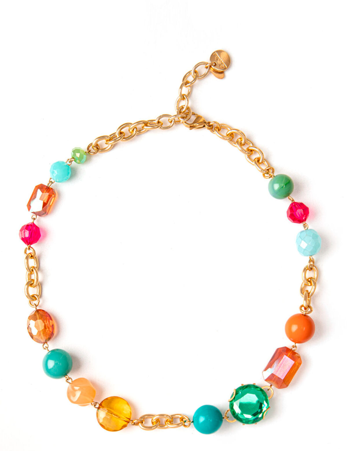 Sodini Sunrise Choker Necklace with Chained Elements