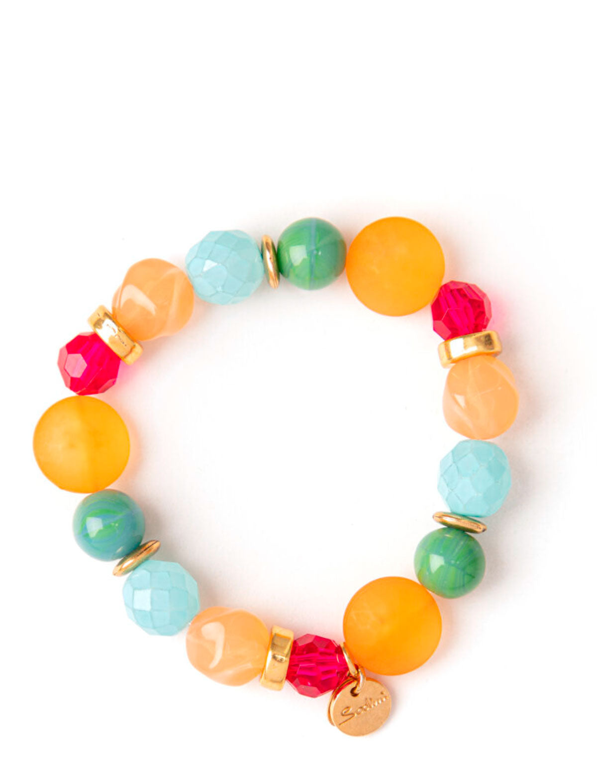 Bracciale Sodini Sunrise elastico con boule, perline e charm