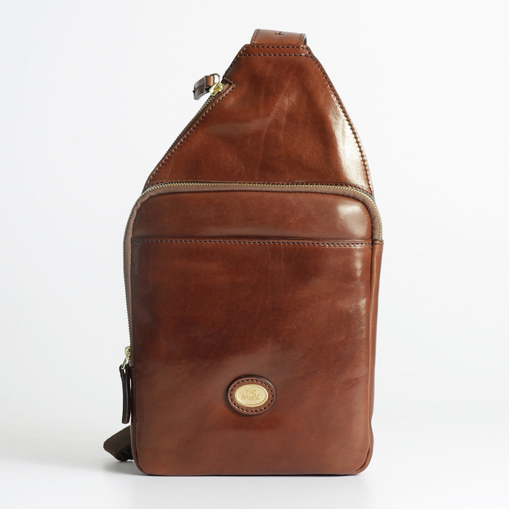 The Bridge Story Uomo One-Shoulder Bag with 3 External Pockets