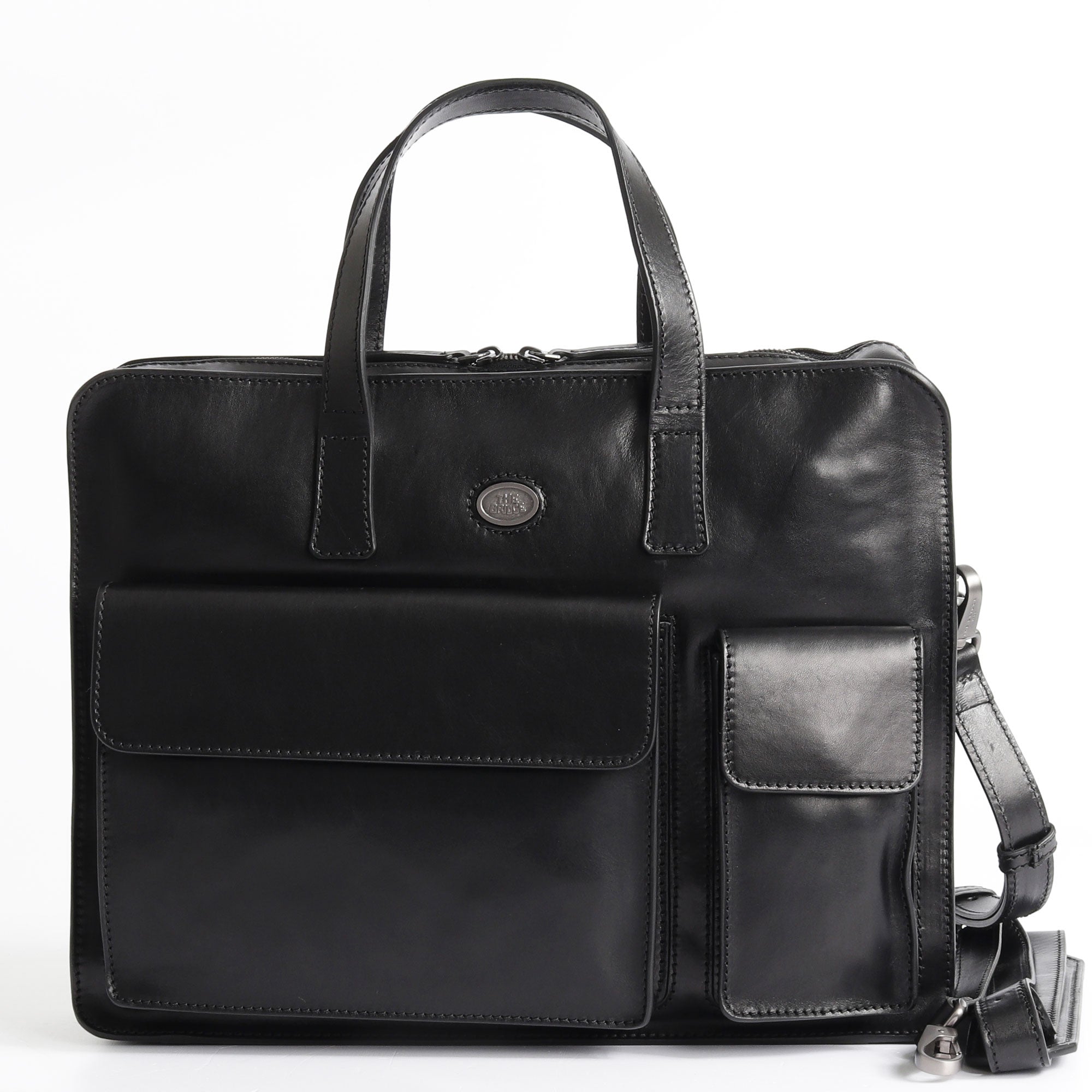 The Bridge Story Uomo Briefcase with Front Pockets