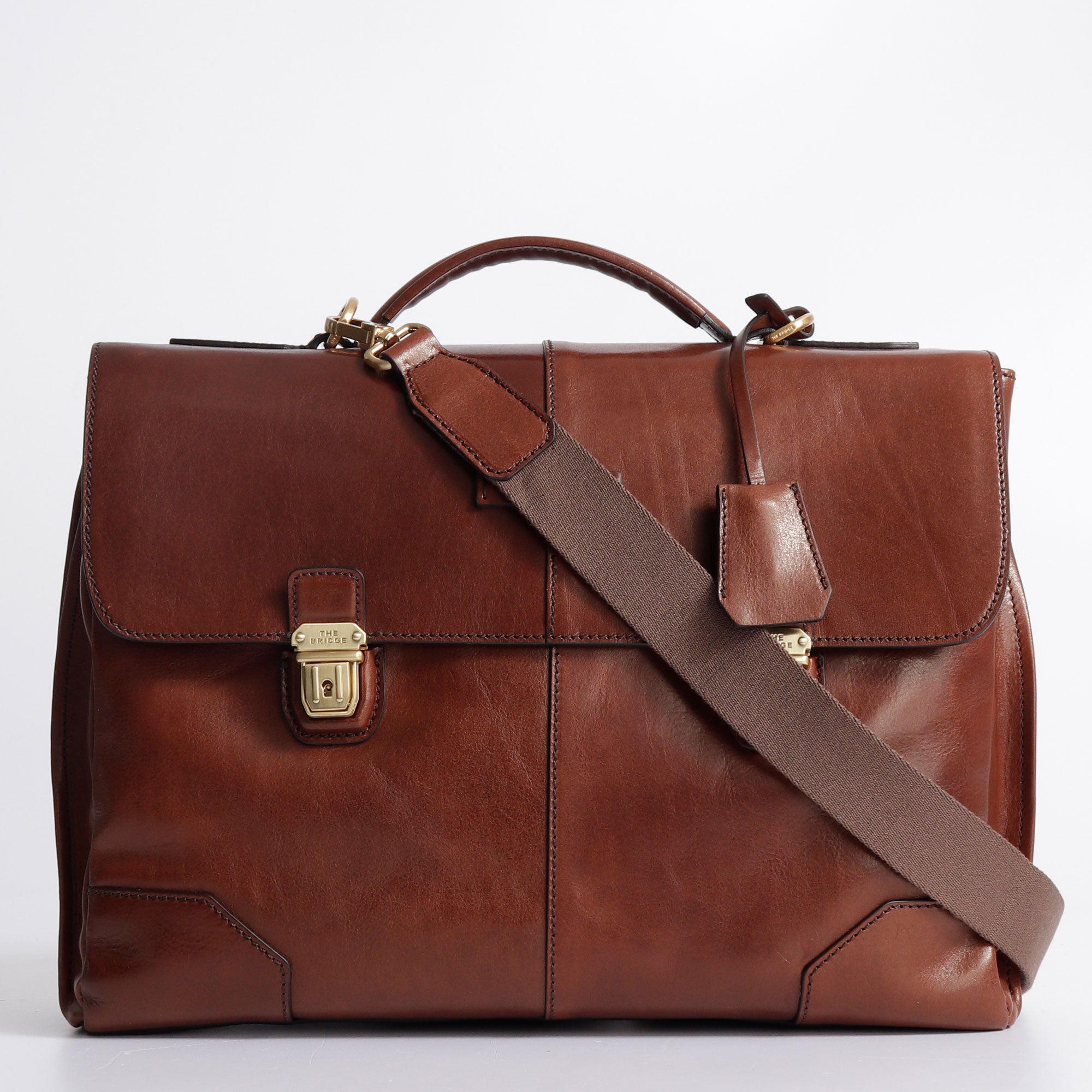 The Bridge Vespucci Briefcase with Two Closures