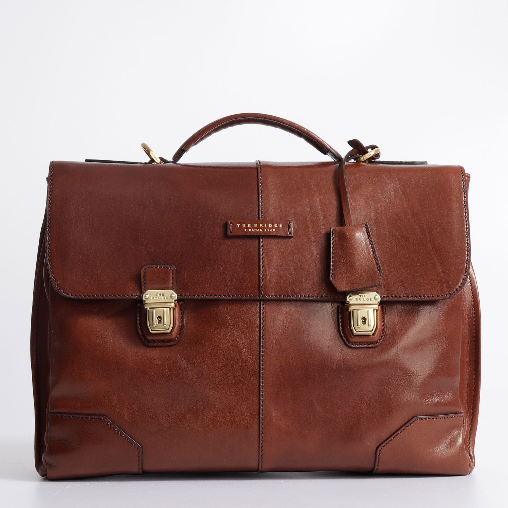 The Bridge Vespucci Briefcase with Two Closures