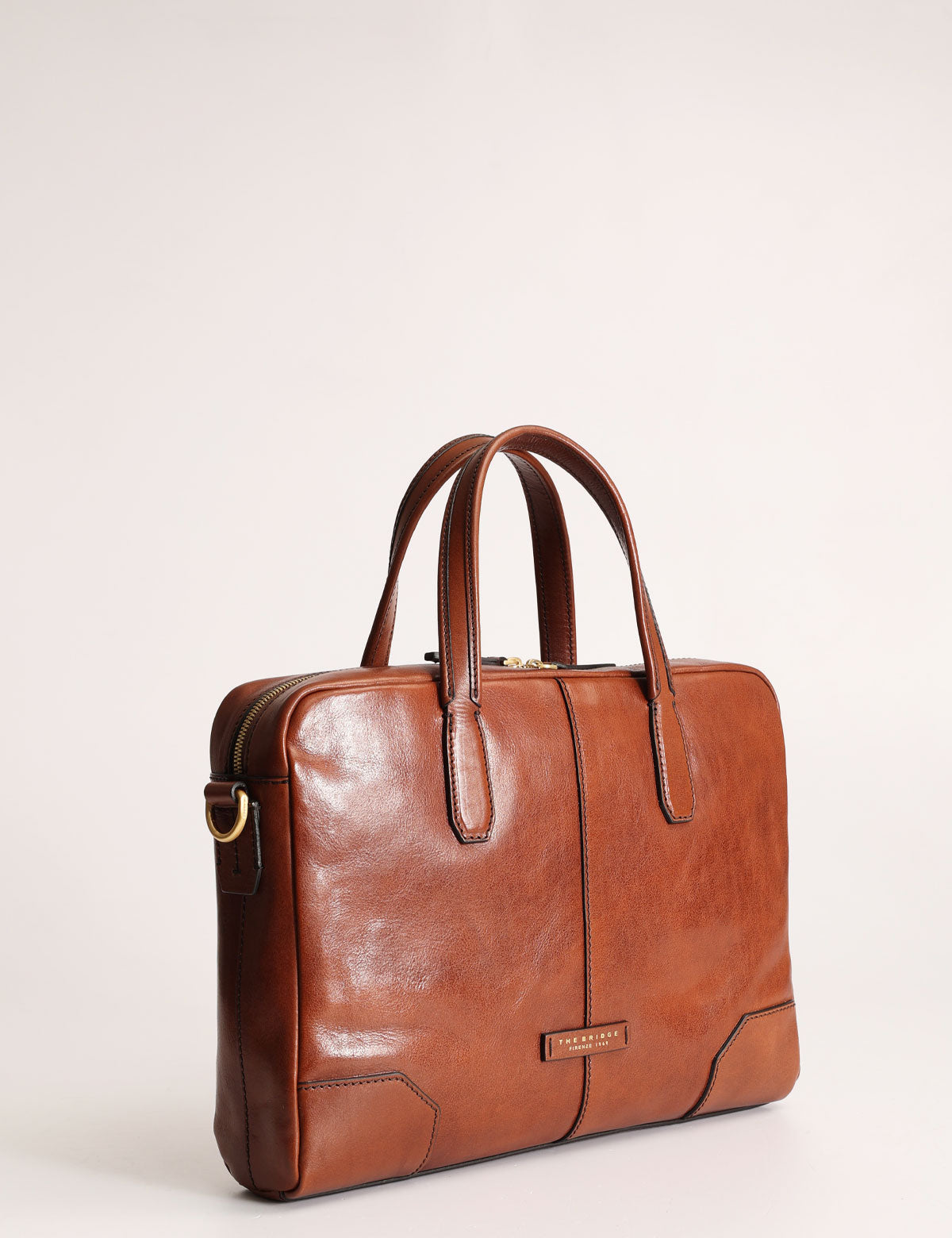 The Bridge Vespucci Briefcase with Handles and Shoulder Strap