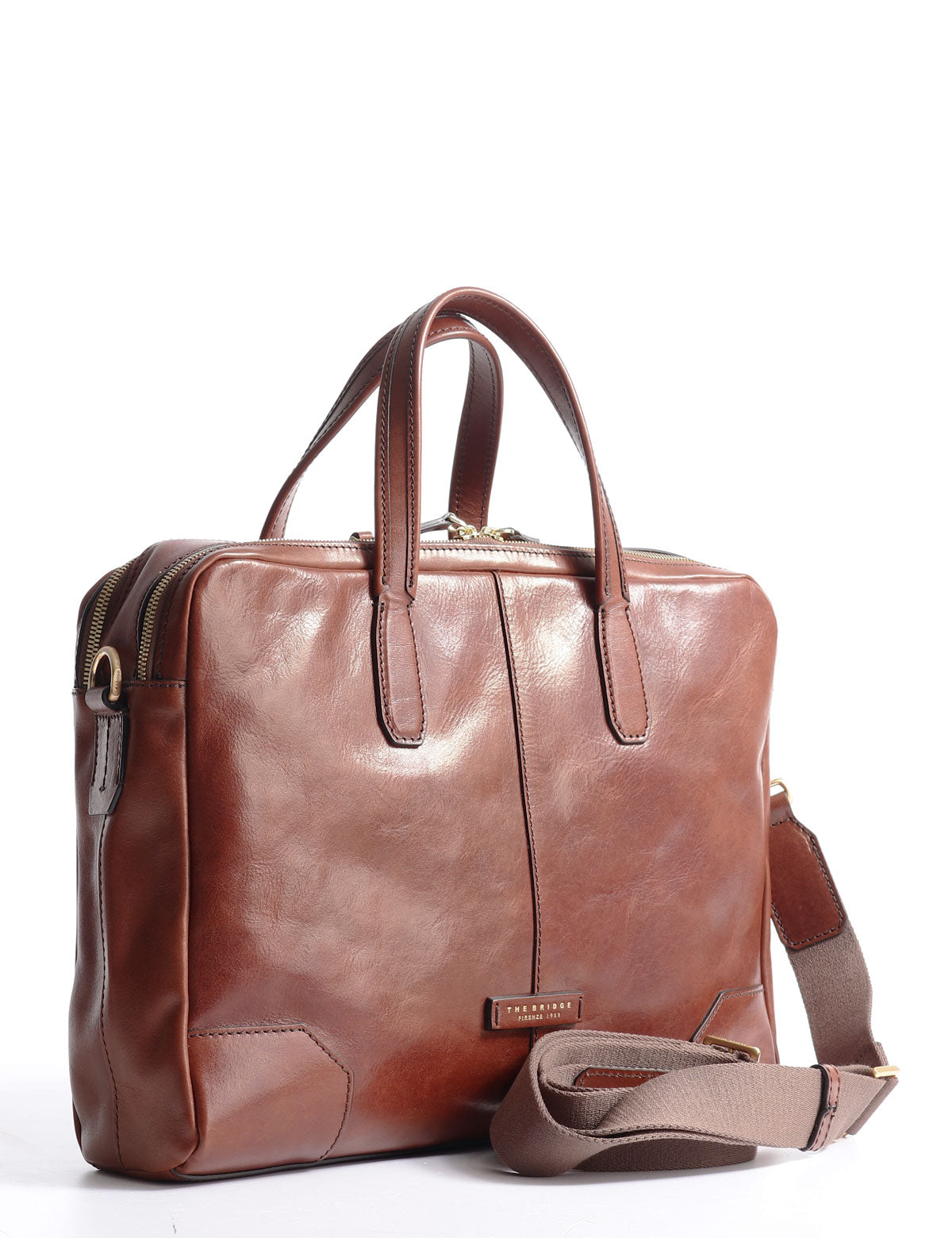 The Bridge Vespucci two compartments briefcase