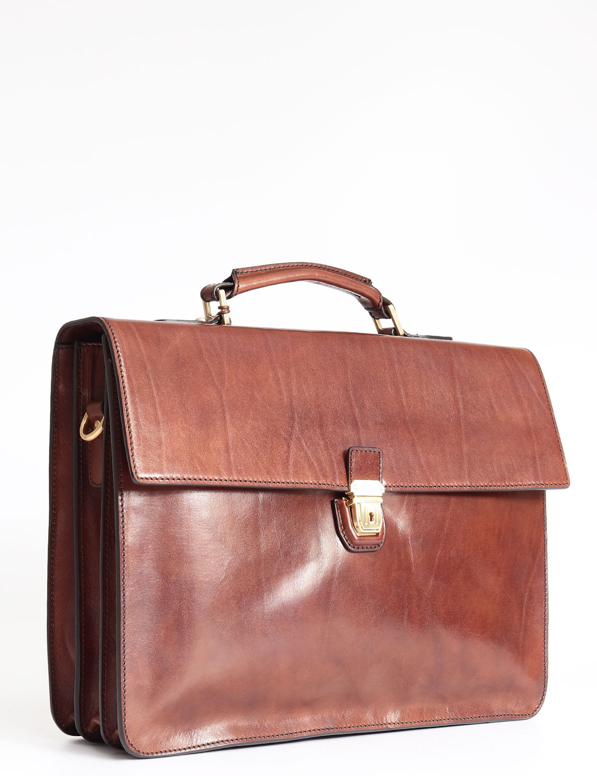 The Bridge Story Uomo Briefcase with Flap and Handle