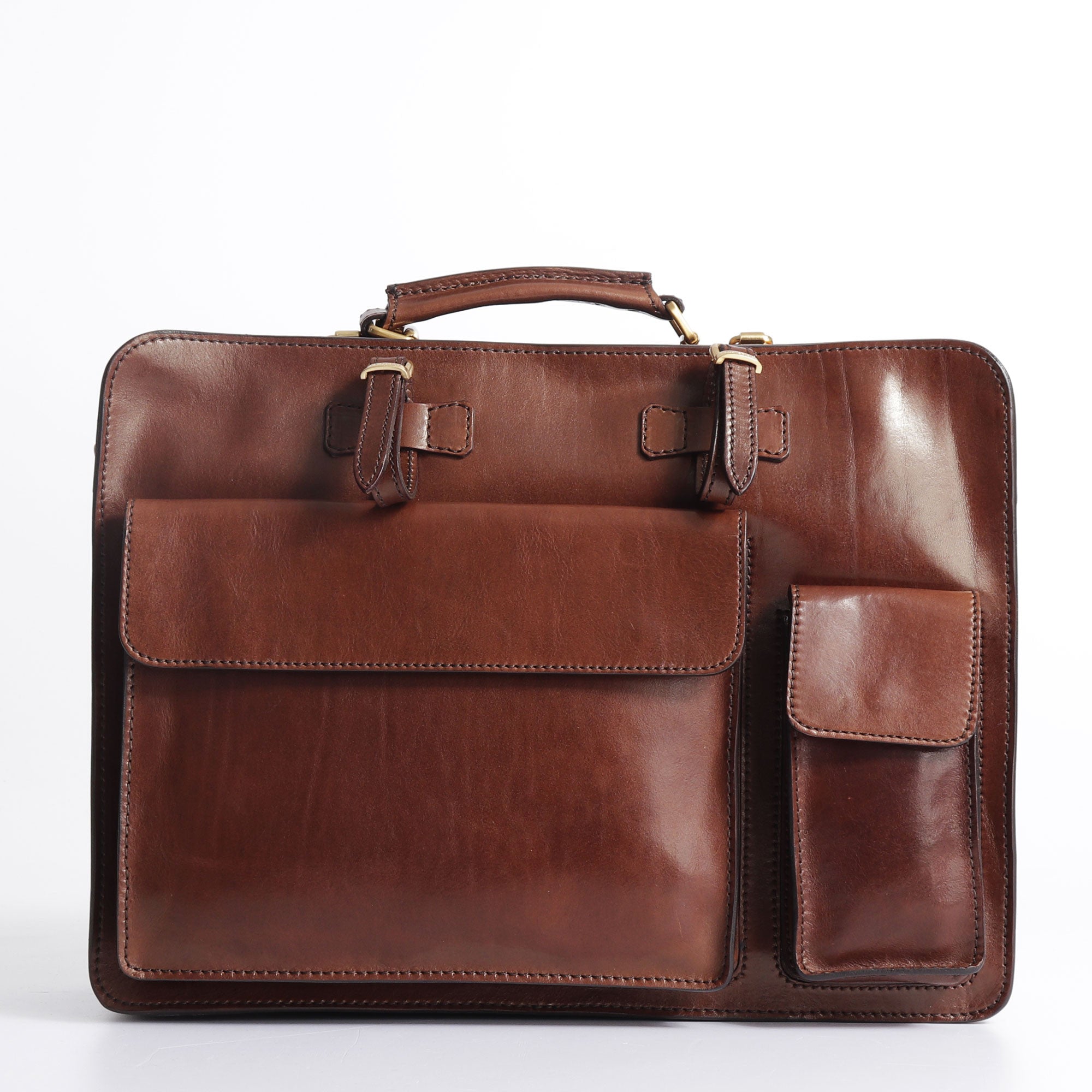 The Bridge Story Uomo Briefcase with Buckles