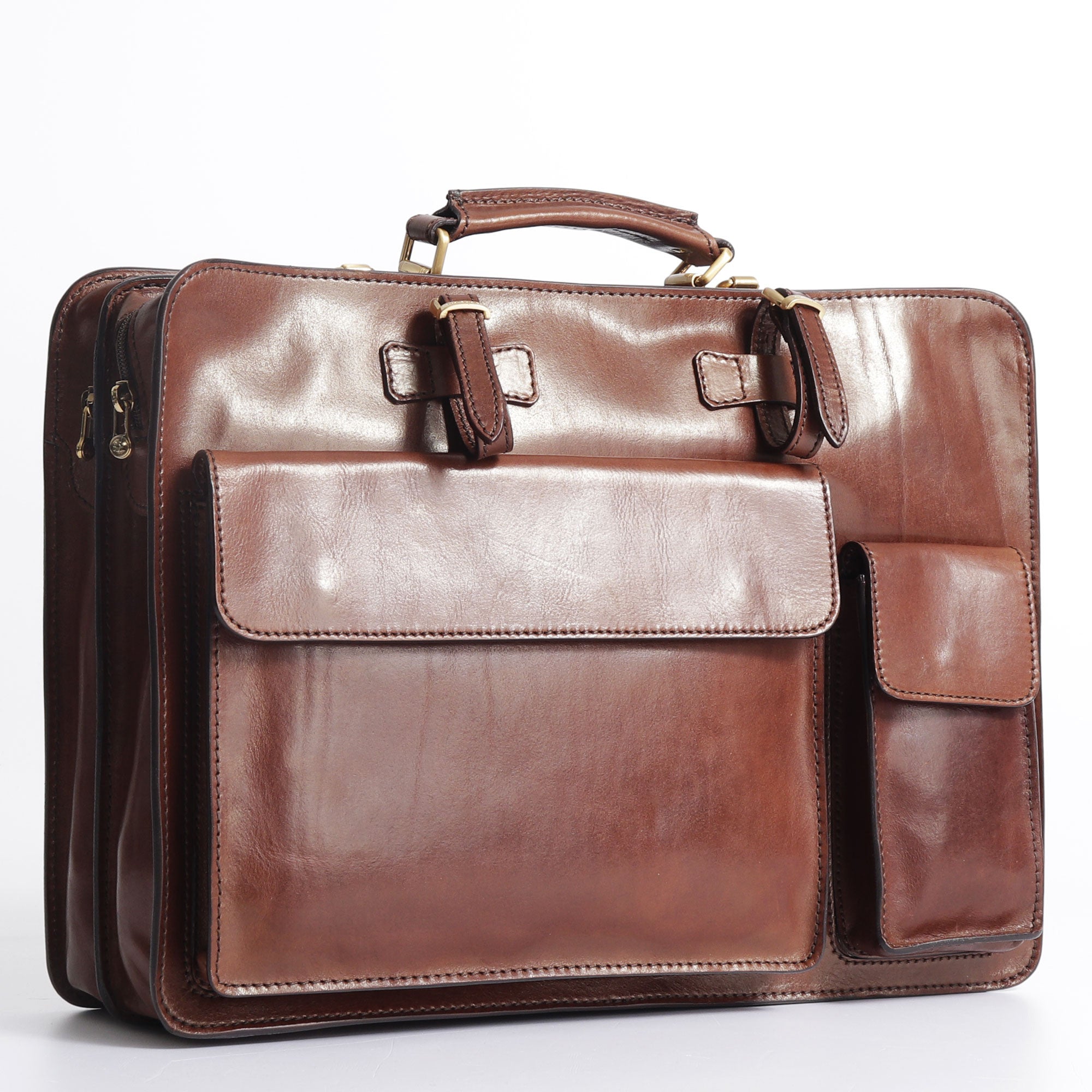 The Bridge Story Uomo Briefcase with Buckles